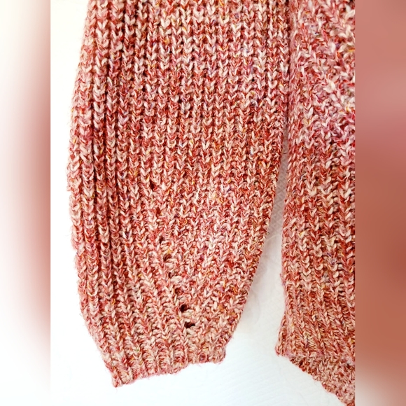 Universal Thread Women's Chunky Knit Cotton/Wool Blend Sweater, Pink, Medium - Picture 3 of 12